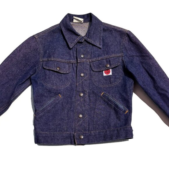 1960s GWG Kings Women's Jean Jacket Size Small Dark Denim Vintage - Picture 1 of 10